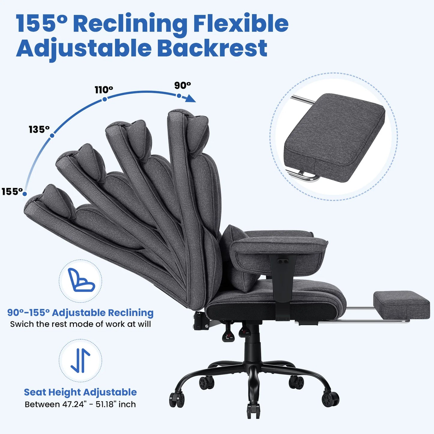 Chaise Gaming Ergonomique – Confort Ultime pour les Gamers et Télétravailleurs !