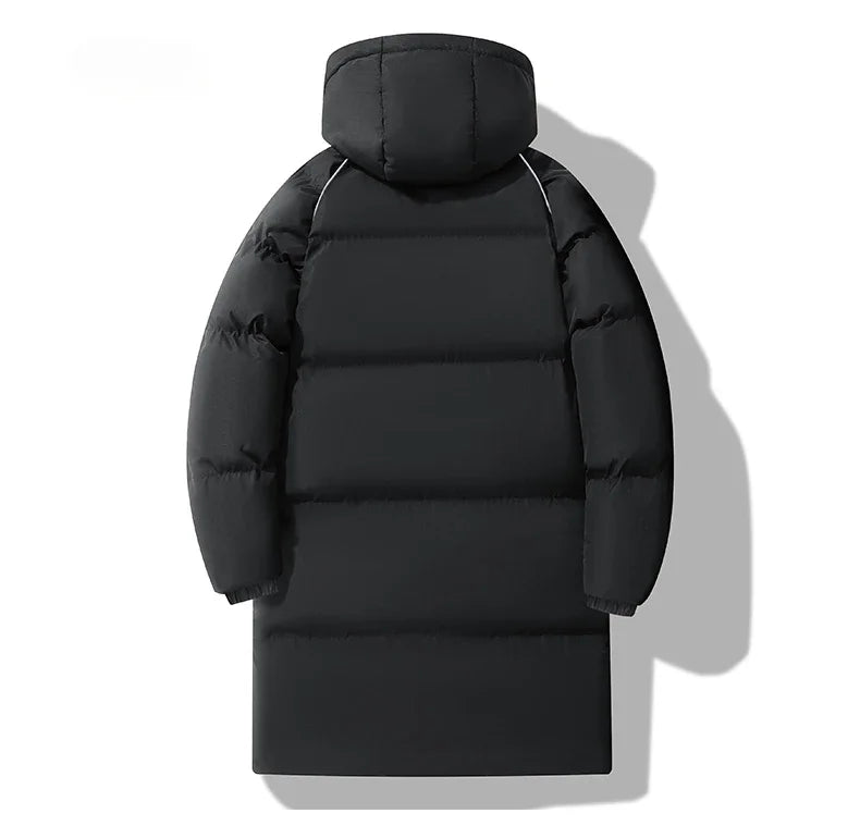 Parka chauffante à capuche pour homme, veste rembourrée, manteau long, veste chaude, technologie graphène, style coréen, haut de gamme, couple, hiver, 2024