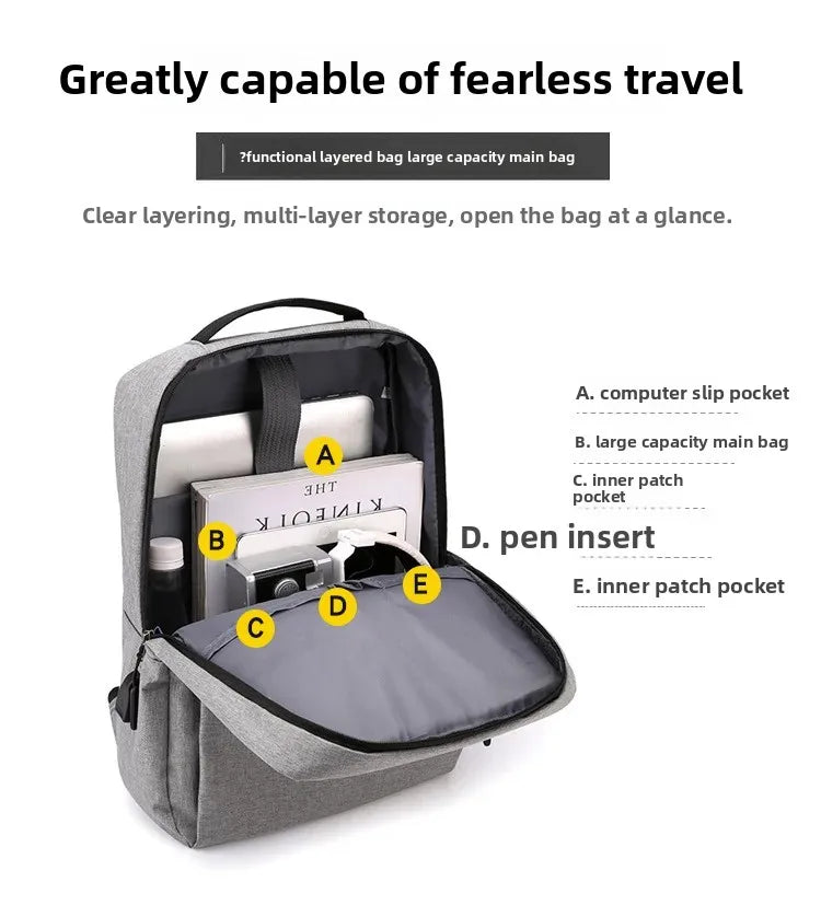 Sac à Dos Business Unisexe en Nylon 20-35L – Élégant et Durable