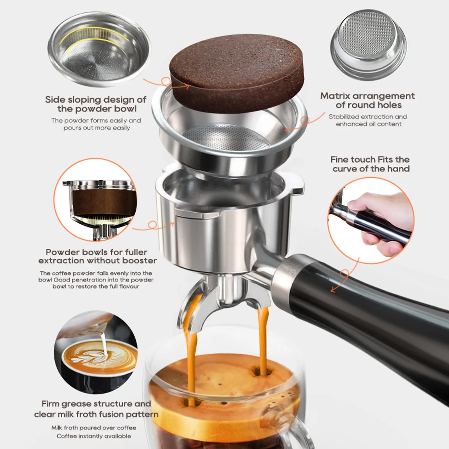 Machine à Expresso Semi-Automatique HiBREW H10A – 19 Bars, Température et Volume Réglables