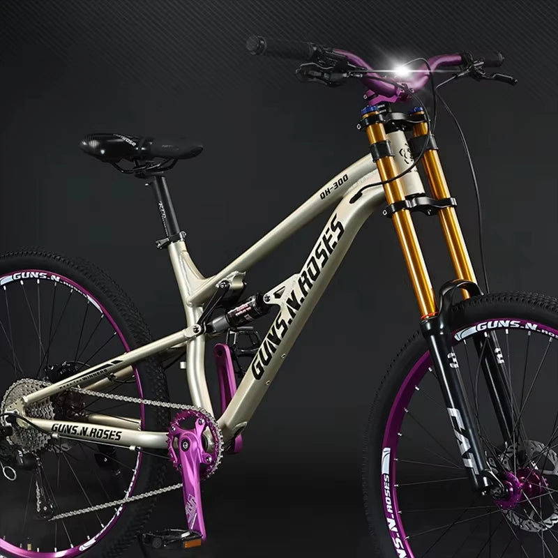 🚵 VTT 26"/27,5" 10 vitesses – Suspension pneumatique, cadre aluminium soft-tail