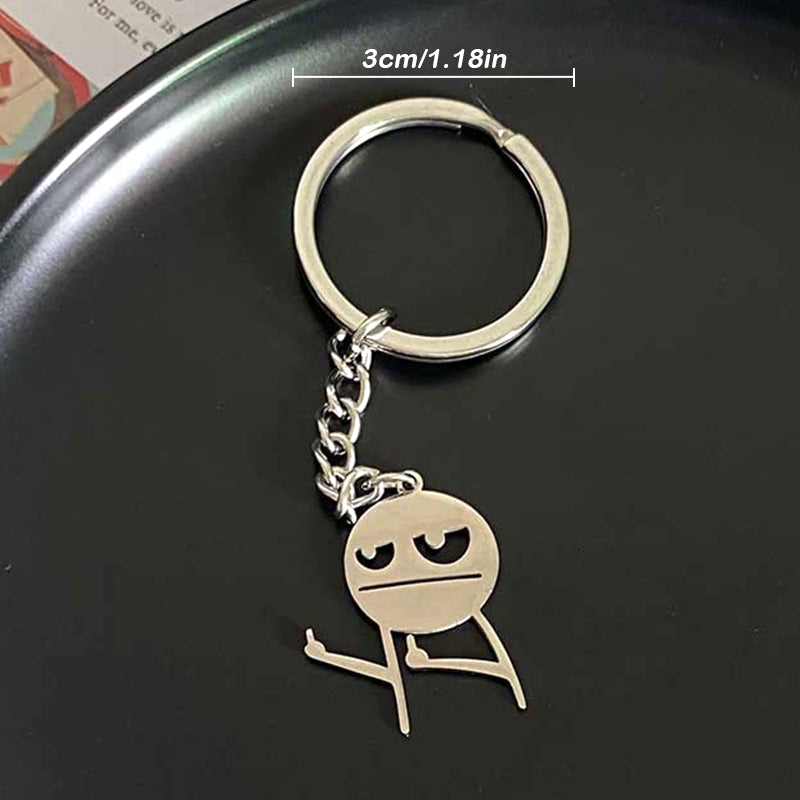 Porte-clés de Couple, Match intéressant des gens que le cœur, doigt du milieu, personnalité Ins, sac drôle, pendentif, bijoux, cadeau pour Couple et amis
