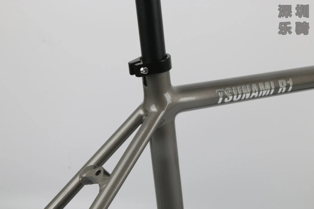 Le Cadre: TSUNAMI-Road Bicycle Frame, R1 Aluminum Alloy, 700C Rim Brake, C Clamp, Bicycle Rear Frame, Carbon Fork, New, 2024