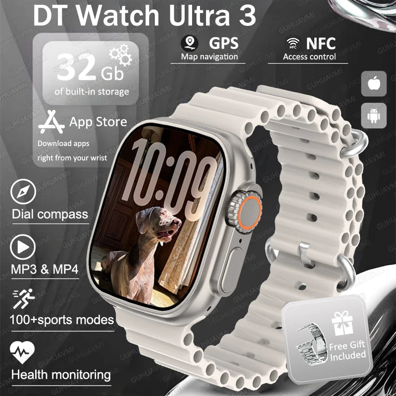 Montre Connectée GUHUAVMI Apple Watch Ultra 2 – AMOLED, Suivi Santé, Multi-Sports, IP67