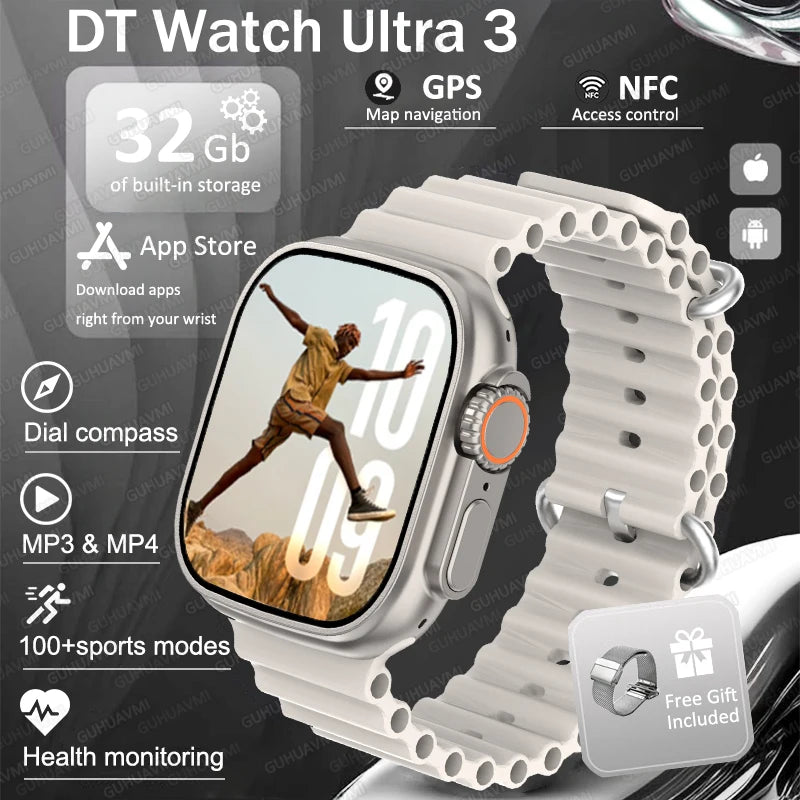Montre Connectée GUHUAVMI Apple Watch Ultra 2 – AMOLED, Suivi Santé, Multi-Sports, IP67