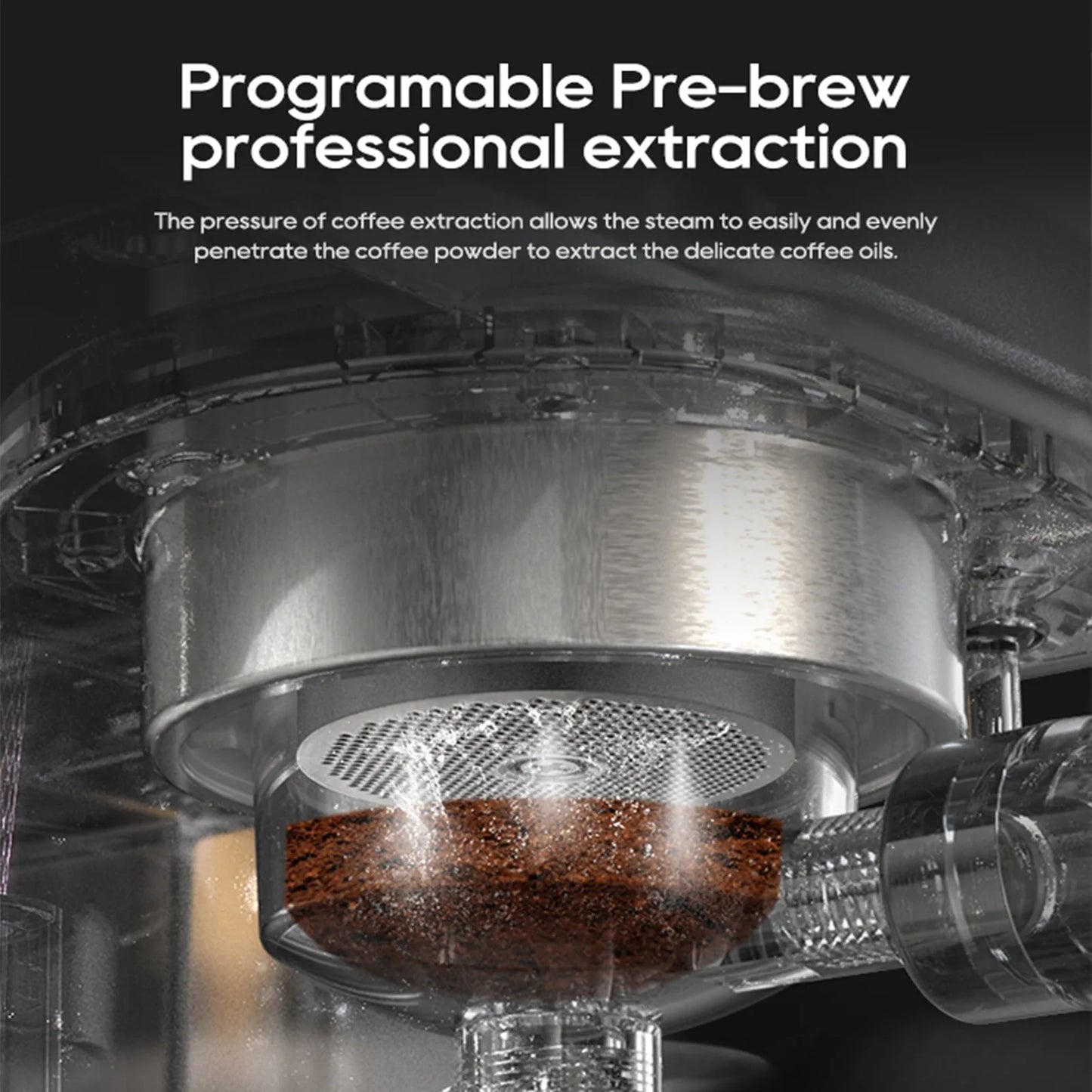 Machine à Expresso Semi-Automatique HiBREW H10A – 19 Bars, Température et Volume Réglables