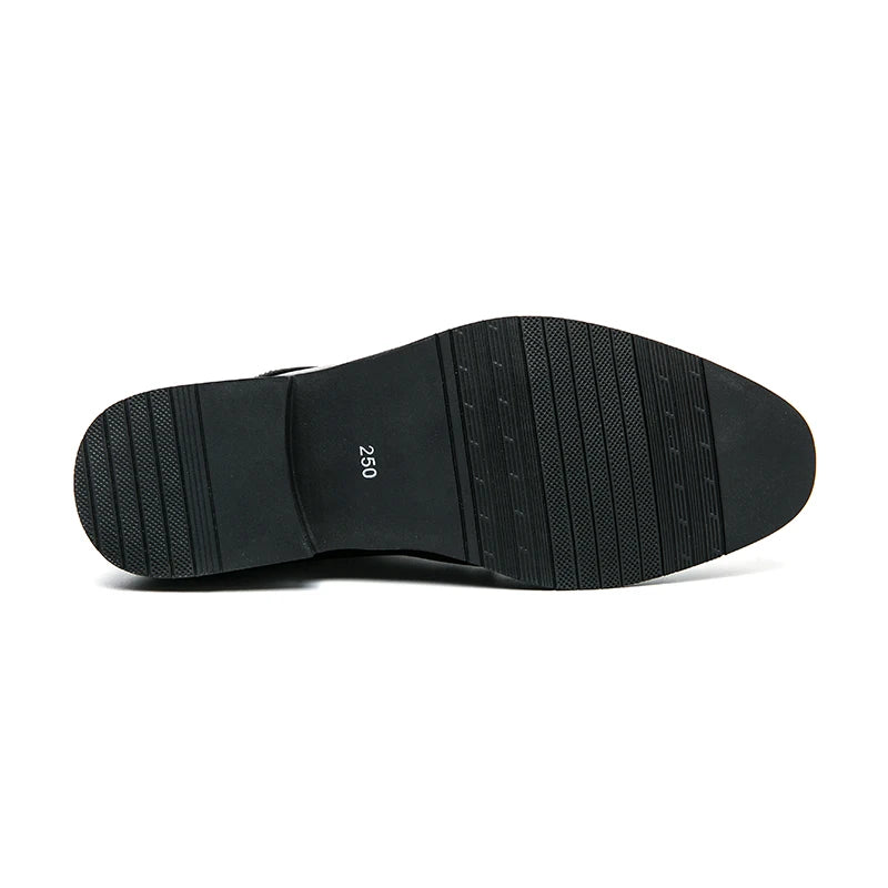 Chaussures habillées pour hommes en cuir de haute qualité Chaussures d'affaires décontractées Pointe de luxe Chaussures triples articulations pour bureau