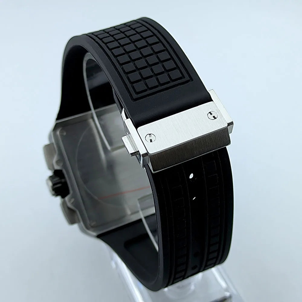 VK63 Quarz-Chronographenuhr – Quadratisches Design und leuchtend grüne Beleuchtung