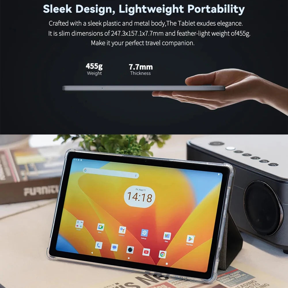 Tablette PC BDF d'origine, Android 12, Octa Core, 3G, 4G, Permanence, Internet, WiFi, Internet, BT, Version globale, 8 Go de RAM, 256 Go, Dean, 10,1 pouces