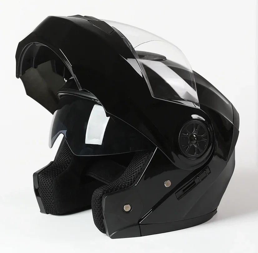 2020 nouveauté hommes moto course professionnelle casque rabattable matériau ABS casques modulaires à double lentille Certification DOT