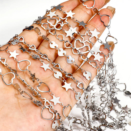 Bracelet de cheville en acier inoxydable 304 pour femmes, chaîne à maillons faite à la main, couleur argent, chaîne de jambe, pied, bijoux cadeau, 1 pièce