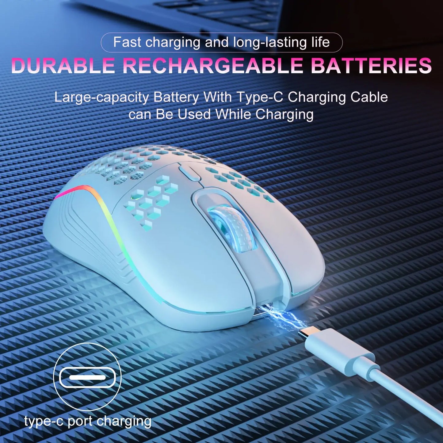 Souris Gaming RGB Sans Fil – Confort et Performance