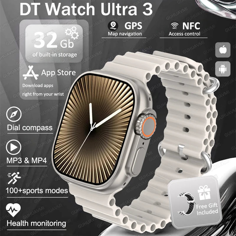 Montre Connectée GUHUAVMI Apple Watch Ultra 2 – AMOLED, Suivi Santé, Multi-Sports, IP67