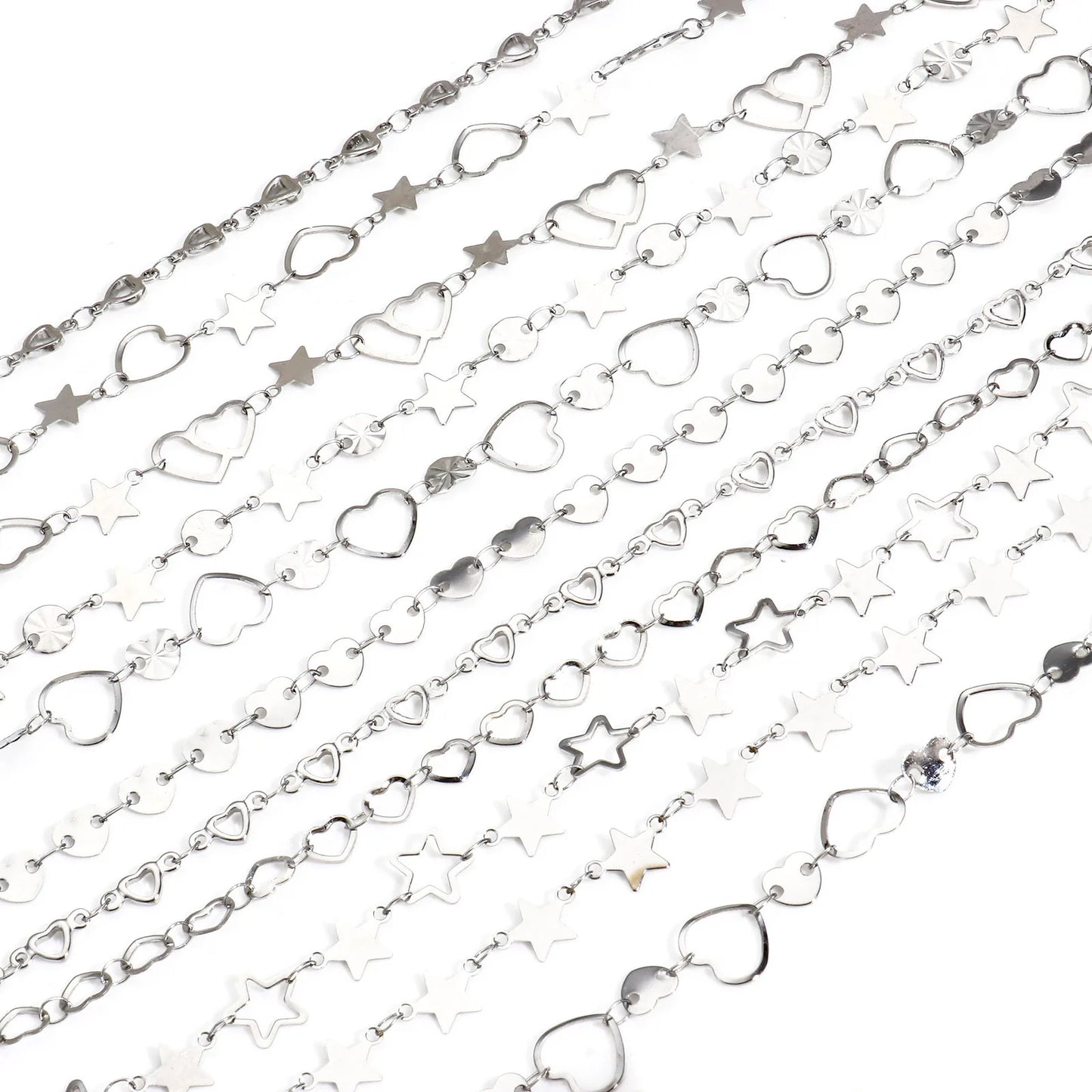 Bracelet de cheville en acier inoxydable 304 pour femmes, chaîne à maillons faite à la main, couleur argent, chaîne de jambe, pied, bijoux cadeau, 1 pièce