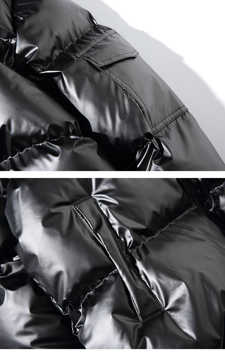 Parka hiver c à capuche imperméablesolide décontracté