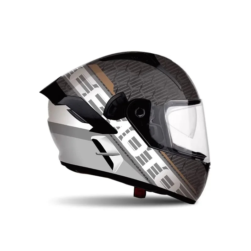 Casque Moto Unisexe Full Face ABS – Certifié DOT & E-Marque