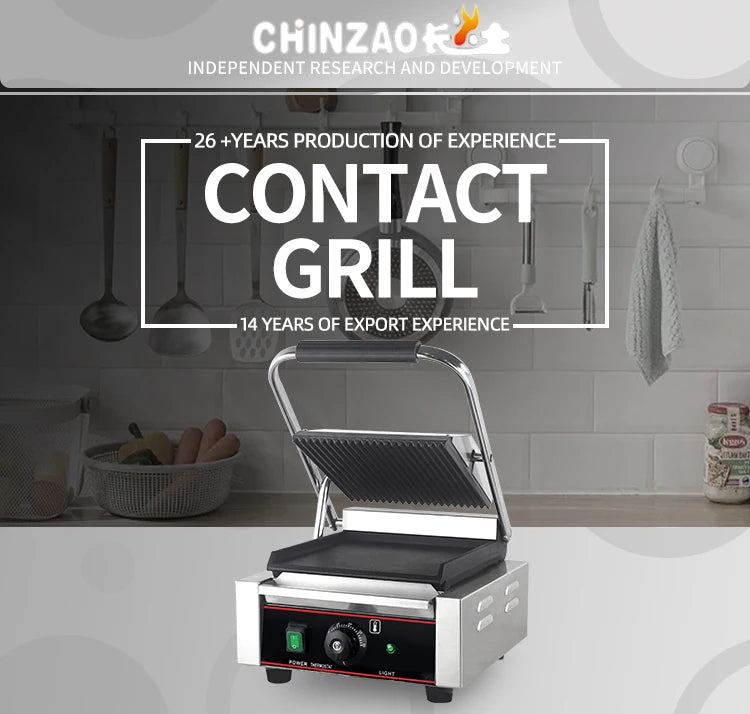 Grill & Presse à Sandwich Professionnel Double Face – Plaques Plates Antiadhésives