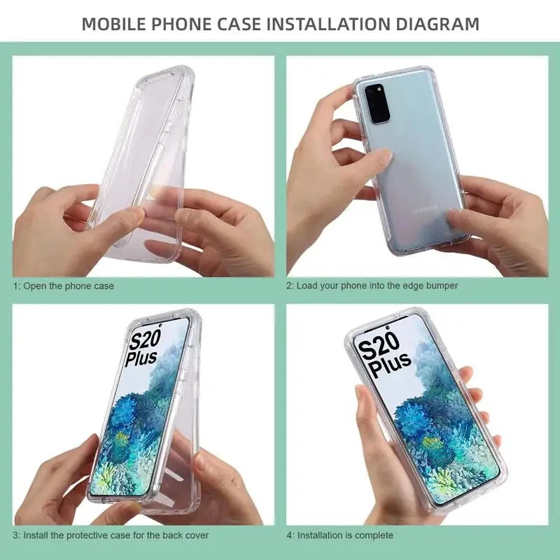 Étui Complet Transparent en Gel de Silice – Anti-Éblouissement et Antidérapant avec Cadre Électroplaqué pour Smartphone