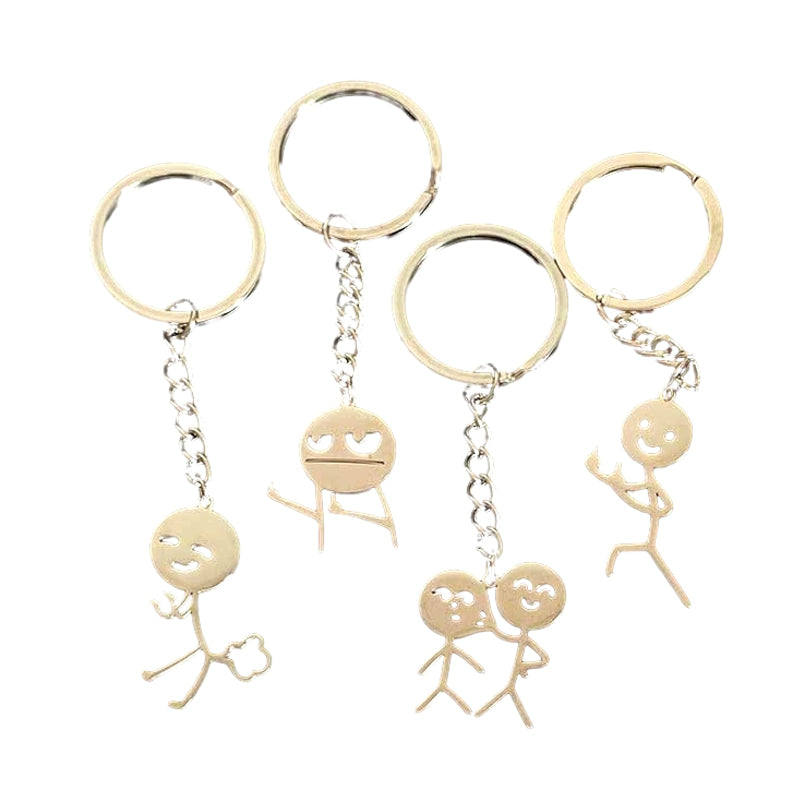 Porte-clés de Couple, Match intéressant des gens que le cœur, doigt du milieu, personnalité Ins, sac drôle, pendentif, bijoux, cadeau pour Couple et amis