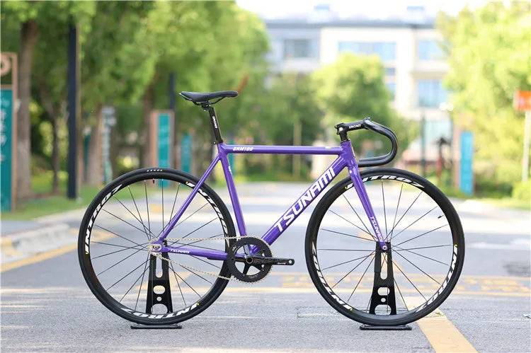 Tsunami SNM100 Fixie vélo à pignon fixe piste vélos de course à vitesse unique 700C cadre en aluminium pièces de cyclisme personnalisables sans frein