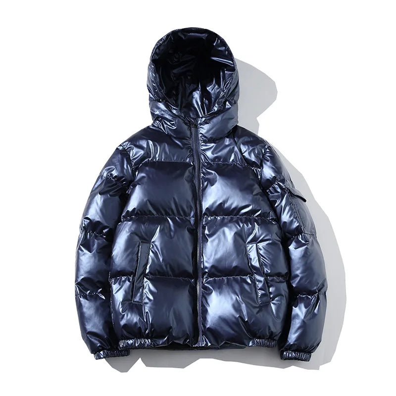 Parka hiver c à capuche imperméablesolide décontracté