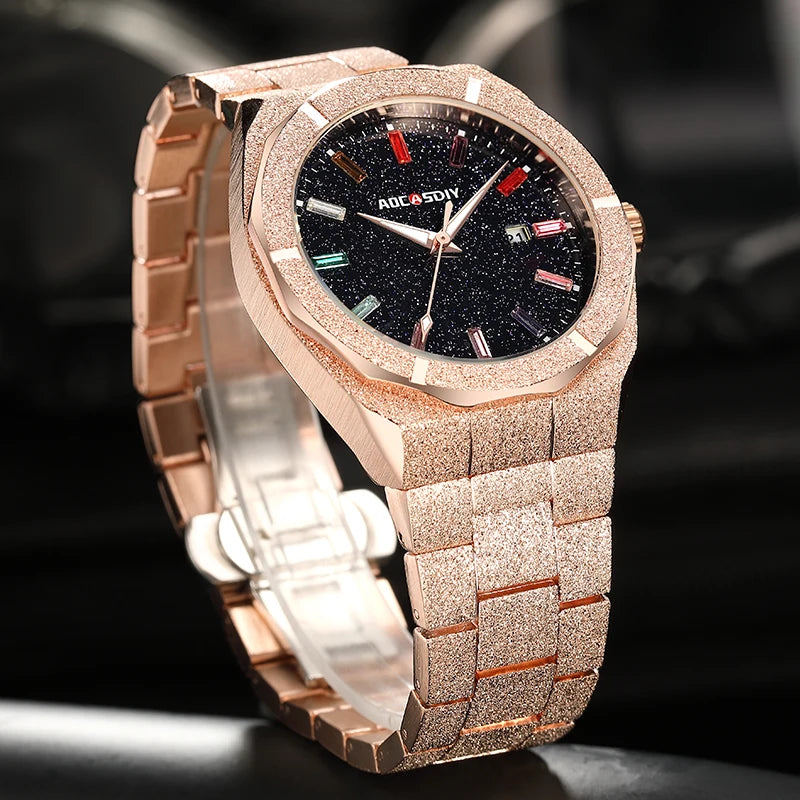Montre Quartz Homme – Acier Inoxydable Élégante & Résistante