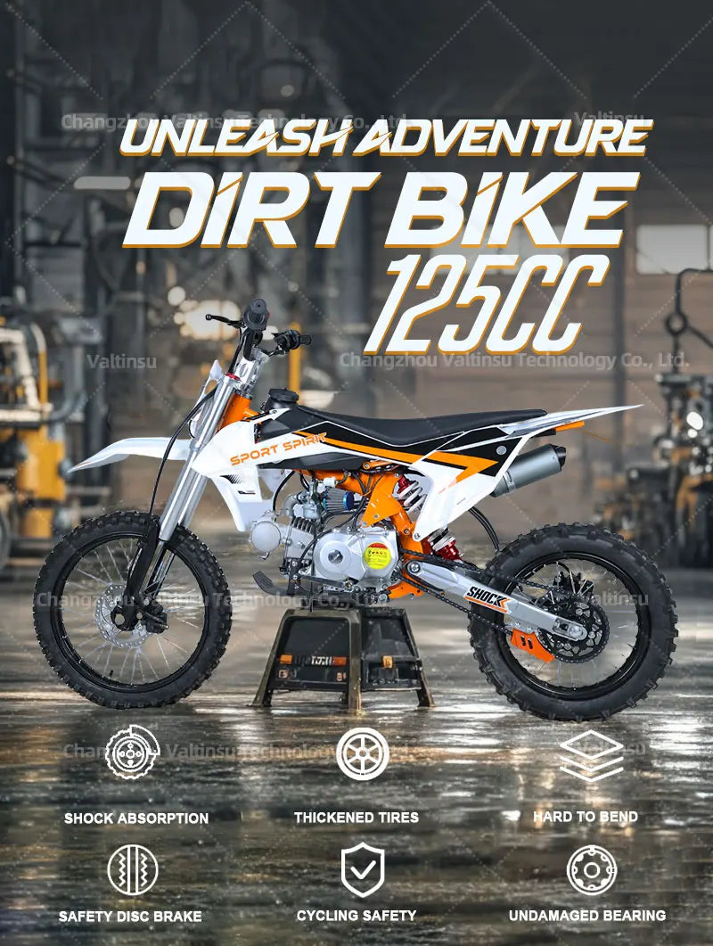 đïž Dirt Bike 125cc Valtinsu â Moto Cross 4 Temps