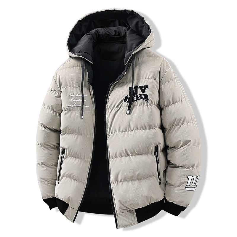 Veste Homme Hiver – Zippée avec Capuche Détachable, Épaisse et Confortable