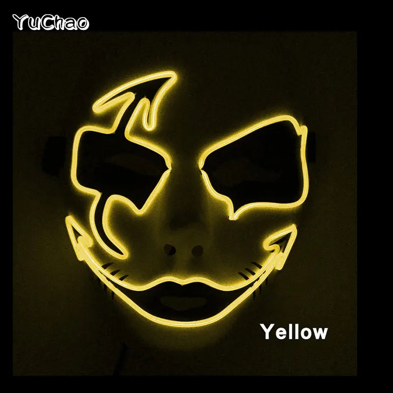 Masque Shuffle Lumineux – Cosplay Demon Slayer et Accessoire Halloween