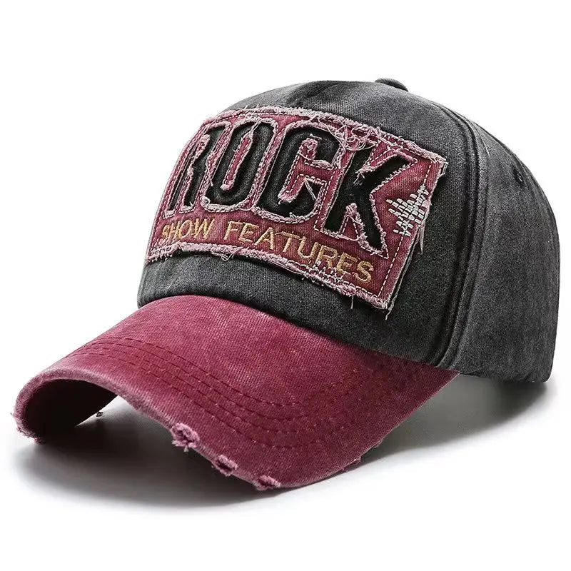 Casquette Baseball Rock Brodée en Coton – Snapback Unisexe Haute Qualité