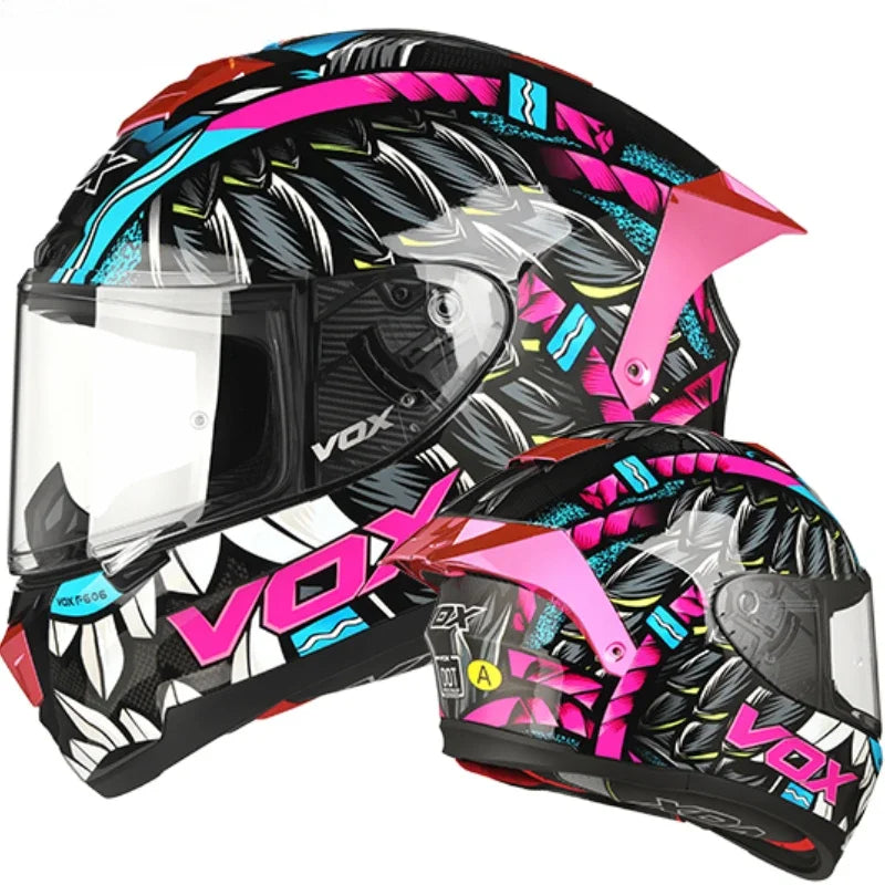 Casque Moto Intégral Fibre de Carbone DOT – Léger et Sécurisé