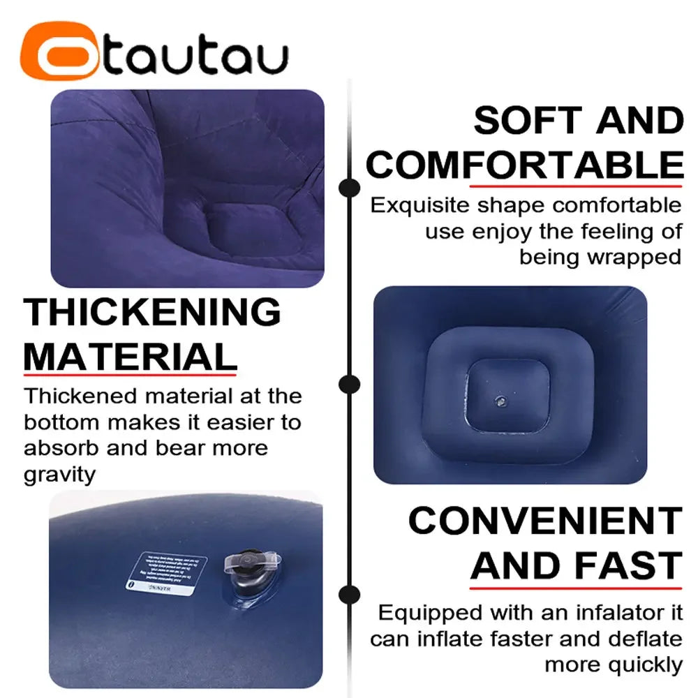 OTAUTAU canapé gonflable extérieur Portable Camping canapé pliant chaise de jardin confortable paresseux Pouf Sac gain de place meubles SF028
