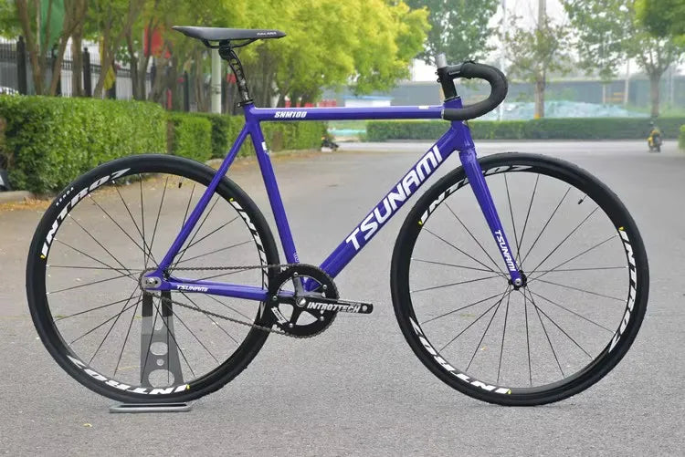 Tsunami SNM100 Fixie vélo à pignon fixe piste vélos de course à vitesse unique 700C cadre en aluminium pièces de cyclisme personnalisables sans frein