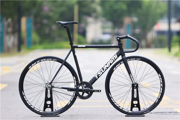 Tsunami SNM100 Fixie vélo à pignon fixe piste vélos de course à vitesse unique 700C cadre en aluminium pièces de cyclisme personnalisables sans frein