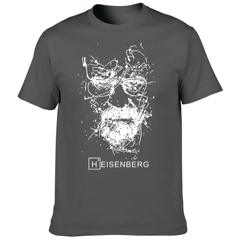 2022 Européen et Américain Créatif Breaking Bad Heisenberg T-shirt Série TV Impression Hommes Rue Mode T-shirt Haut Décontracté