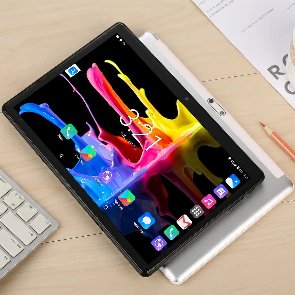 Version mondiale 10.1 pouces Octa Core tablette Pc 4GB RAM 64GB ROM Google Play double caméra double SIM appel téléphonique Bluetooth Wifi tablette