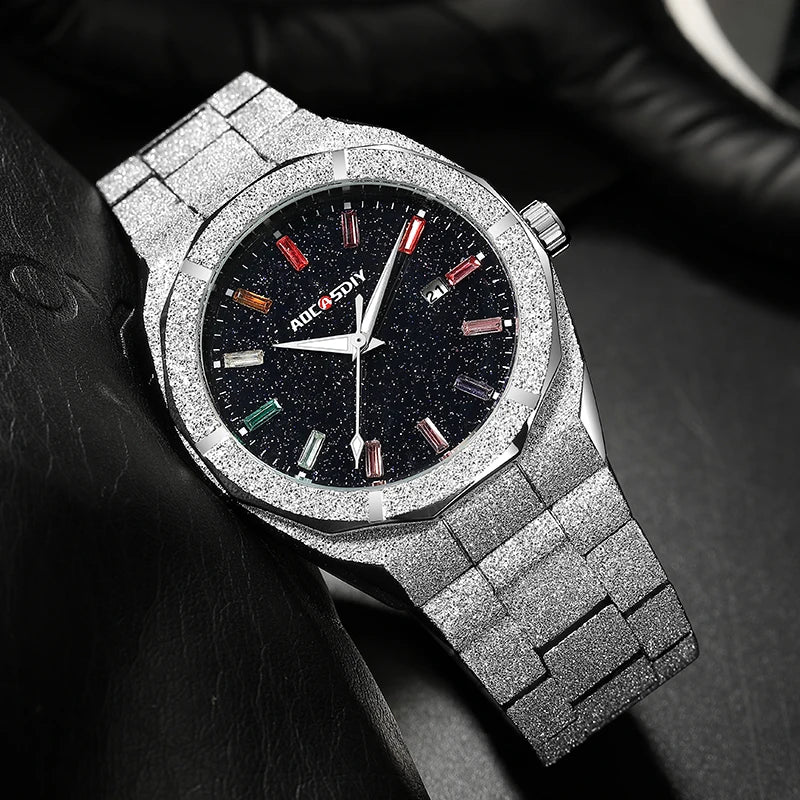 Montre Quartz Homme – Acier Inoxydable Élégante & Résistante