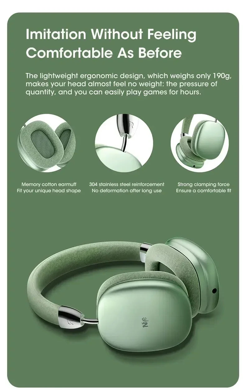 Bluetooth Headphones Max – Son Haute Fidélité & Confort Absolu