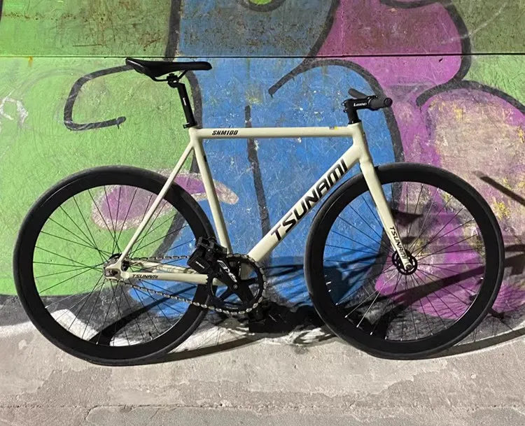 Tsunami SNM100 Fixie vélo à pignon fixe piste vélos de course à vitesse unique 700C cadre en aluminium pièces de cyclisme personnalisables sans frein