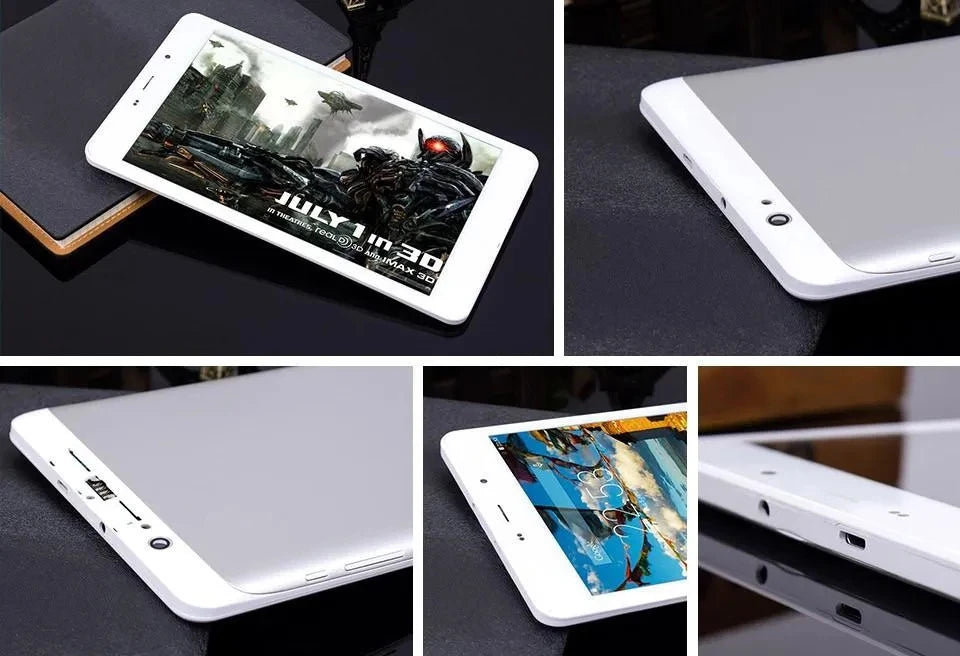 Tablette Android 6.0 8 pouces T8 3G/4G appel téléphonique 1920x1200 Pixels MTK8783 octa-core 2GB RAM 16GB ROM prise en charge GPS double carte SIM