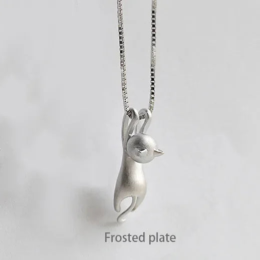 Colliers et pendentifs chat mignon en argent Sterling 925 pour femmes, cadeau de Festival à la mode, bijoux en argent Sterling