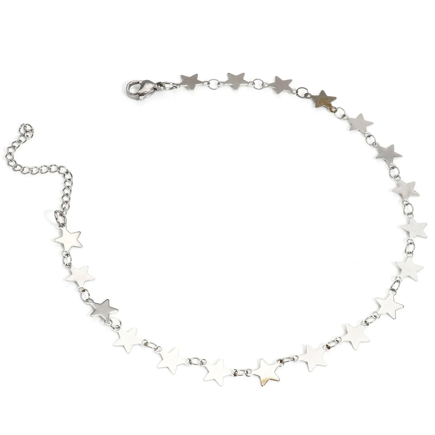 Bracelet de cheville en acier inoxydable 304 pour femmes, chaîne à maillons faite à la main, couleur argent, chaîne de jambe, pied, bijoux cadeau, 1 pièce