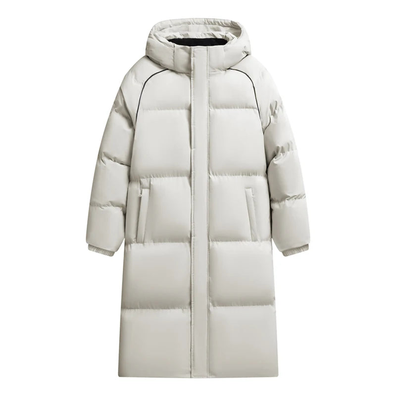 Parka chauffante à capuche pour homme, veste rembourrée, manteau long, veste chaude, technologie graphène, style coréen, haut de gamme, couple, hiver, 2024