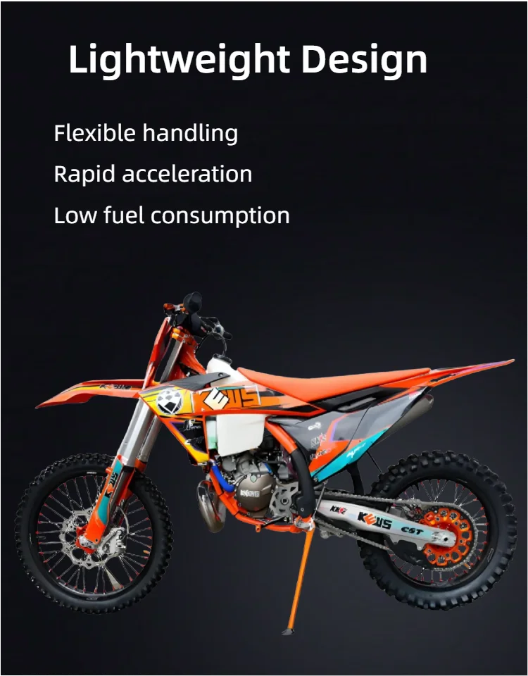 KEWS K23 MT250 250cc moto-cross tout-terrain refroidi à l'eau motos tout-terrain 2 temps avec arbre d'équilibre Motocross Enduro