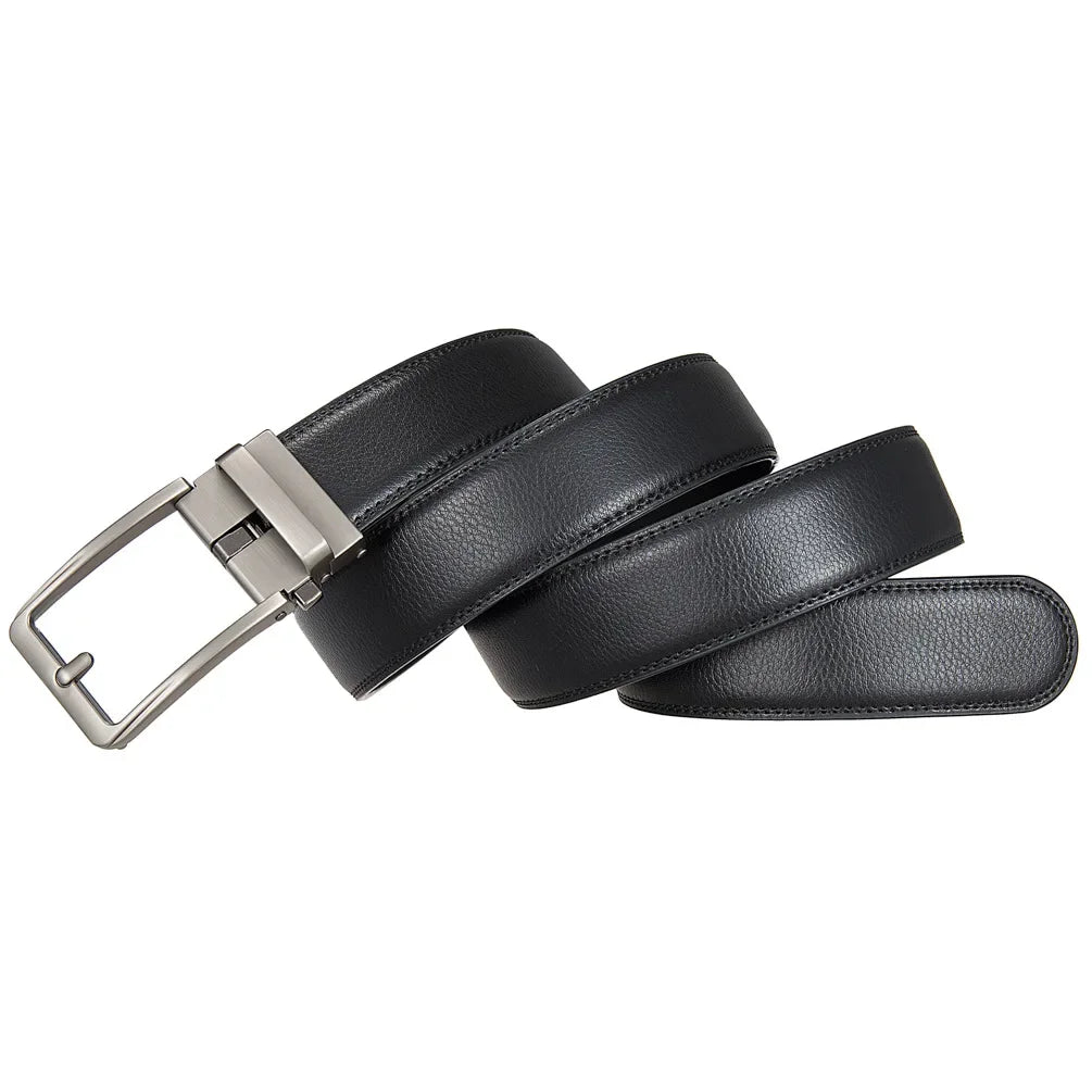 Ceinture de Luxe pour Hommes en Cuir Véritable Designer de Marque Automatique Haute Qualité Taille Élégante pour Jeans