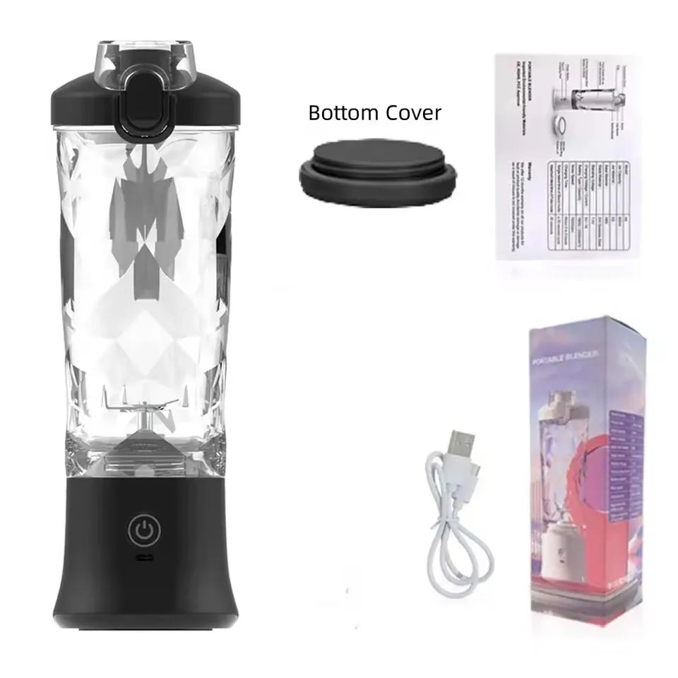 Blender Portable 600 ml – 6 Lames Inox & Recharge USB-C