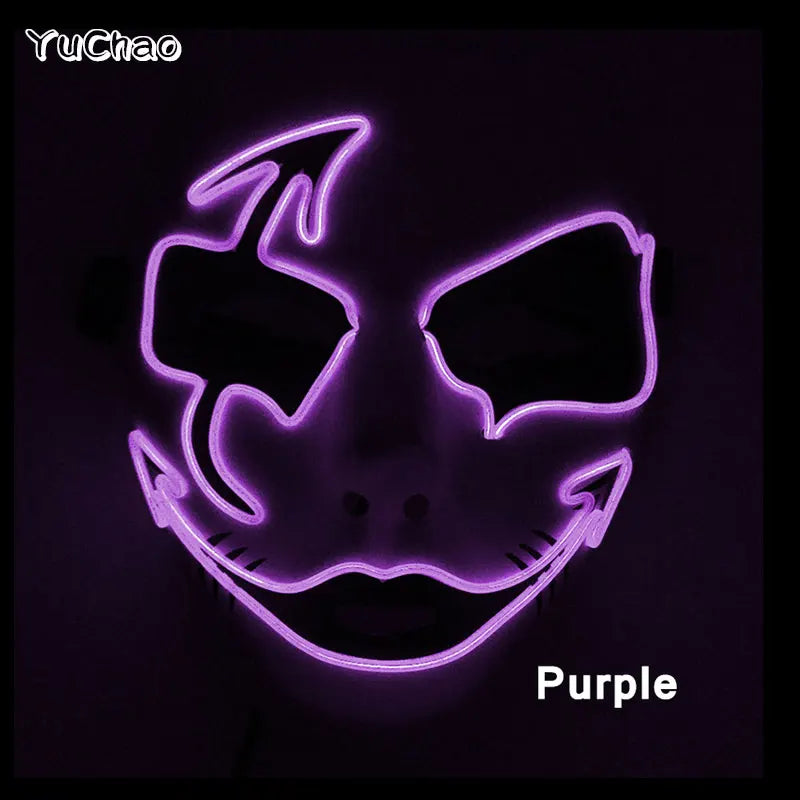 Masque Shuffle Lumineux – Cosplay Demon Slayer et Accessoire Halloween