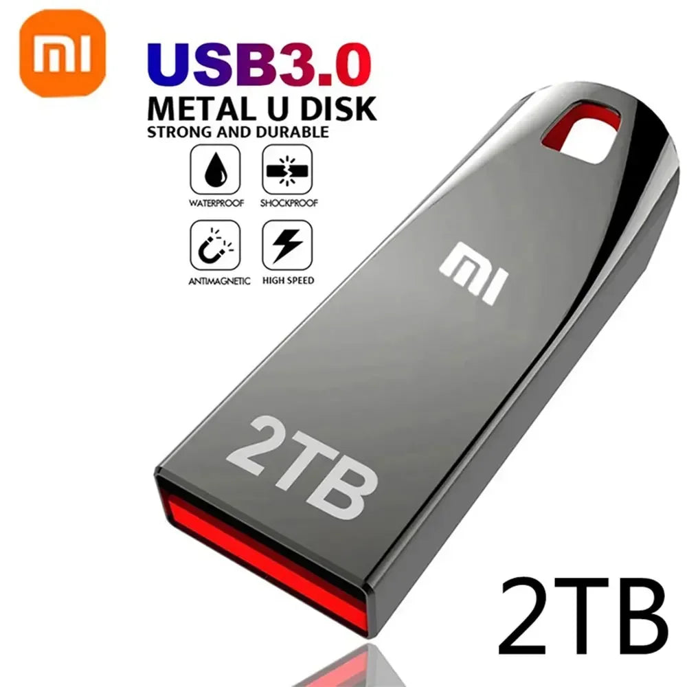 Clé USB 3.0 en métal de 2 to, clé USB haute vitesse 1 to 512 go, clé USB Portable SSD, disque Flash USB, adaptateur TYPE-C