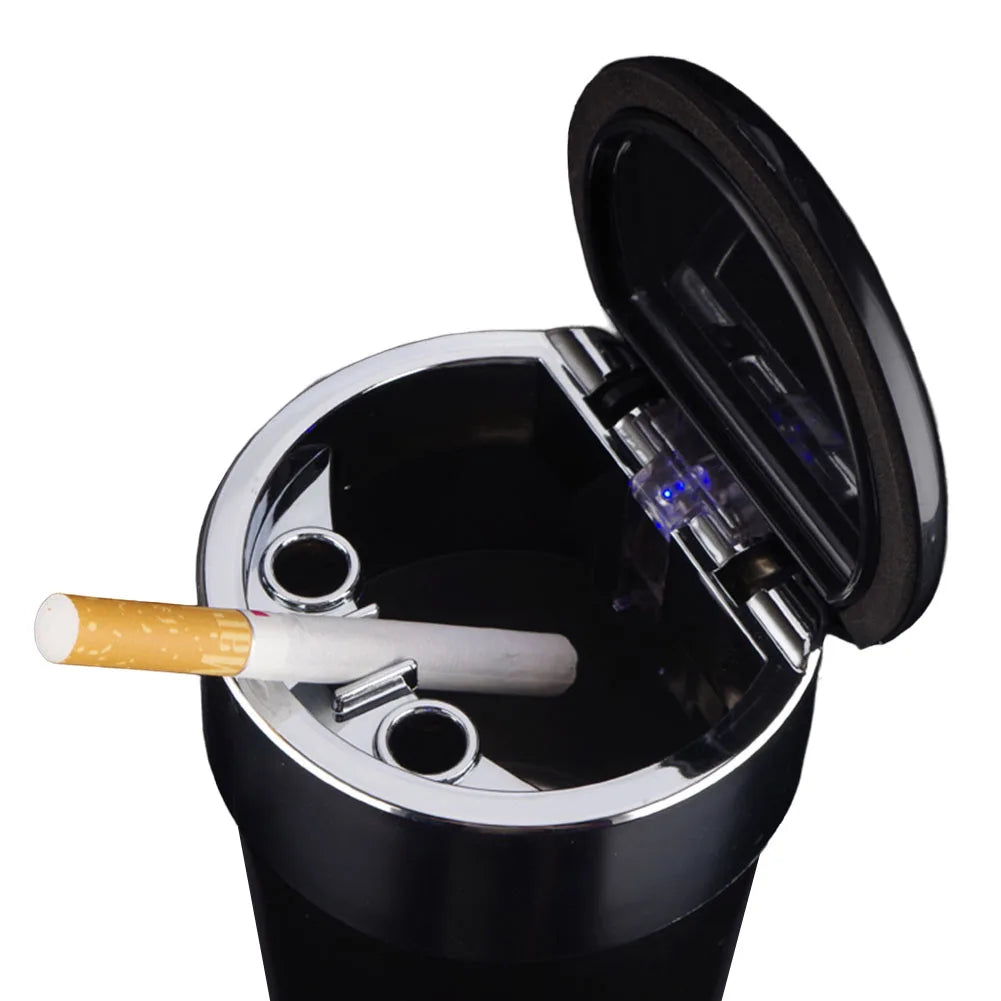 Cendrier de voiture avec couvercle cendrier Portable cendrier à cigarettes anti-odeur avec Double trou de fumée Mini poubelle de voiture pour le bureau à domicile