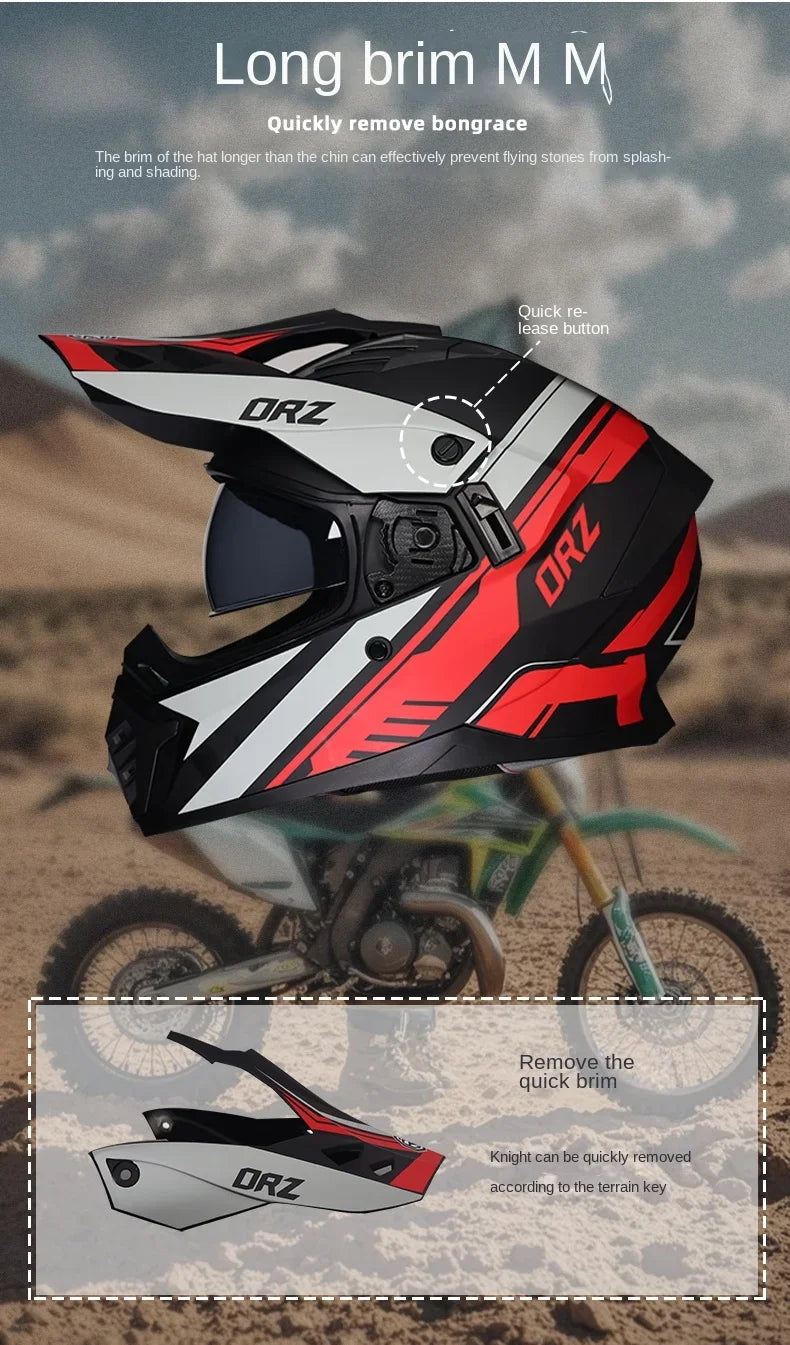 Casque Moto ORZ Intégral ABS – Certifié DOT – Léger et Sécurisé